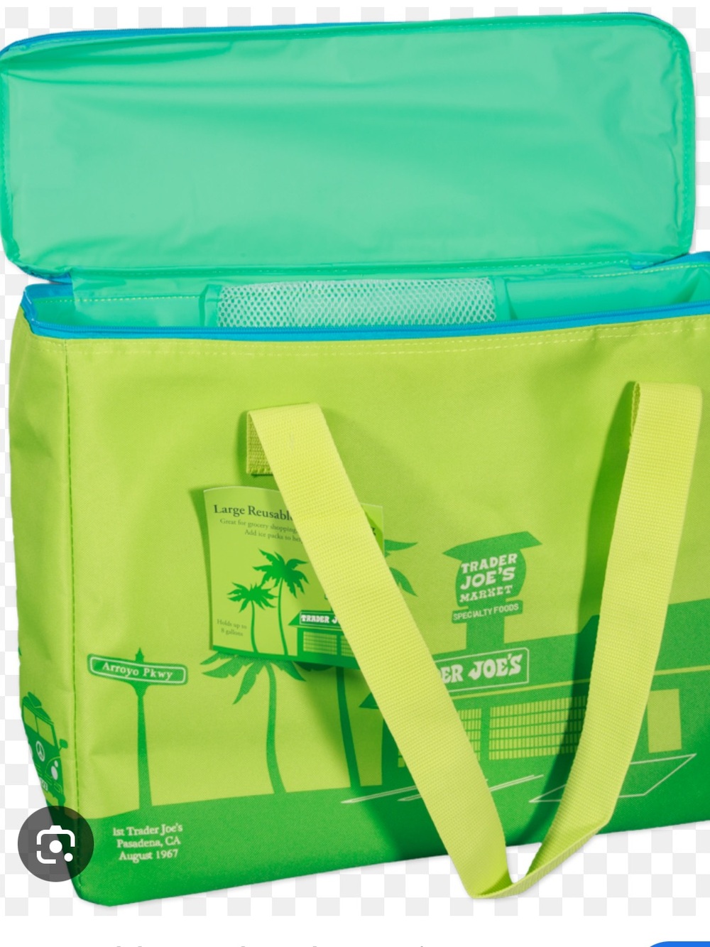 Trader Joe's Large Lime Green Insulated Bag